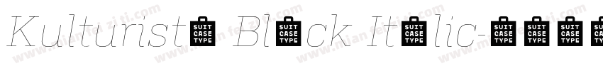 Kulturista Black Italic字体转换